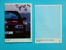 Prospekt / Katalog - VW Golf III - CL, GL, GT / GTD, GT Special, syncro - 01/95 comprar usado  Enviando para Brazil