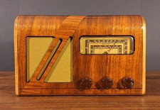 Antigo Antigo Rádio Tubo de Madeira Addison Vintage - Restaurado Funcionamento Art Deco Tampo de Mesa comprar usado  Enviando para Brazil