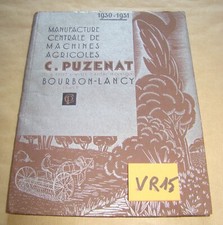 Catalogue puzenat 1930 d'occasion  Gannat