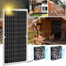 Kit de ventilador doble con energía solar de 30W para gallinero mascotas perro comprar usado Kit de ventilador doble con energía solar de 30W para gallinero mascotas perro comprar usado  Enviando para Brazil