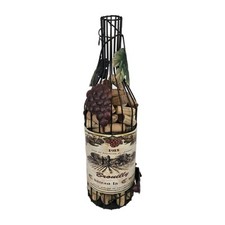 Suporte de cortiça para garrafa de vinho fio de metal 18" uvas decoração para casa rolhas tema italiano comprar usado  Enviando para Brazil