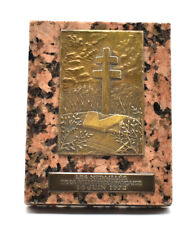 Placa Memorial da Resistência Francesa Bronze Tributo General De Gaulle Drago 1972 comprar usado  Enviando para Brazil