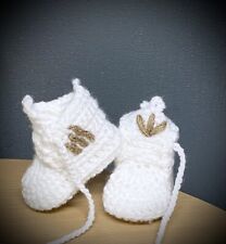 Sapatos de bebê de crochê feitos à mão botas de bebê de lã de crochê tênis chinelos treinadores comprar usado  Enviando para Brazil