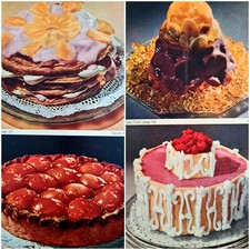 Livro de receitas de cozinha fria boa limpeza década de 1950 década de 1960 mousse de geléia de bolo retrô  comprar usado  Enviando para Brazil