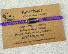 Amethyst macrame bracelet for sale  KNUTSFORD