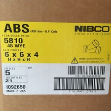 Nibco 5810 abs for sale  Harrison