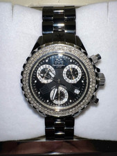 Techno by JPM relógio feminino moldura de diamante cerâmica preta, usado comprar usado  Enviando para Brazil