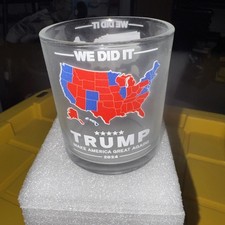 2024 Election Results Map Trump Won Red Wave Christmas Glass Beer Mug Wine Cup comprar usado  Enviando para Brazil