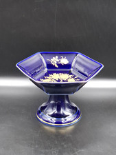 Vaso Bareuther genuíno cobalto porсellan frutas sobremesa prato tigela pé década de 1950 comprar usado Vaso Bareuther genuíno cobalto porсellan frutas sobremesa prato tigela pé década de 1950 comprar usado  Enviando para Brazil