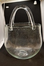 Usado, Vaso bolsa exclusivo transparente espesso vidro borbulhado com babados comprar usado  Enviando para Brazil