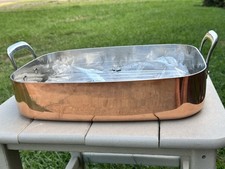 Panela de cobre profissional Williams Sonoma 13" assadeira retangular, usado comprar usado  Enviando para Brazil