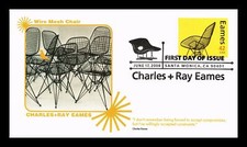 CADEIRA DE MALHA DE ARAME CHARLES & RAY EAMES CAPA DOS EUA EDIÇÃO PRIMEIRO DIA FLEETWOOD, usado comprar usado  Enviando para Brazil
