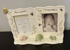 Lenox: Butterfly Meadow Baby, quadro de fotos infantil duplo, raro e aposentado, caixa aberta comprar usado  Enviando para Brazil