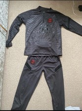 Psg tracksuit black for sale  LUTON