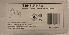 Delta Bowery T3548LF-KSWL Grifo de lavabo de baño montado en la pared ancha negro inoxidable segunda mano  Embacar hacia Mexico