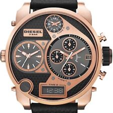 Usado, Relógio masculino Diesel My Daddy mostrador de quatro fuso horário couro preto DZ7261 comprar usado  Enviando para Brazil