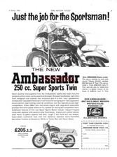 Ambassador 250cc super for sale  SIDCUP