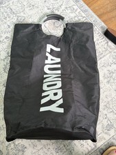 Cesto de roupa 90L impermeável cesto de roupa, bolsa com alças dobrável preto comprar usado  Enviando para Brazil