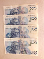 Banconota 500 franchi usato  Italia