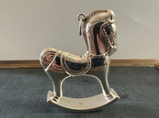Ornamento de cavalo de balanço vintage/retrô prata Sheffield 1999 comprar usado  Enviando para Brazil