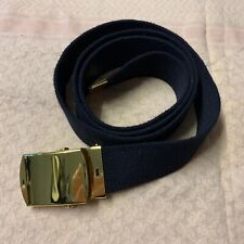Cinto social Royal Navy edição nº 2 ajustável RN preto algodão lona fivela dourada comprar usado  Enviando para Brazil