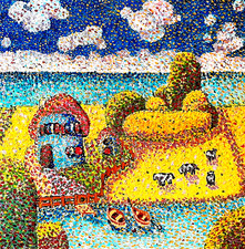 Tableau peinture acrylique d'occasion  Molsheim