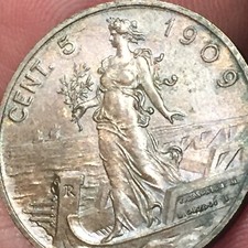 5 centesimi 1909 usato 5 centesimi 1909 usato  San Bonifacio