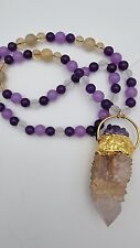 Collier jade lavande d'occasion  Noiseau