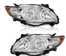 Ajuste para faróis Toyota Corolla 2009-2010 esquerda+direita carcaça cromada par âmbar, usado comprar usado  Enviando para Brazil