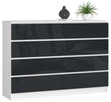 AKORD KOMODA K140 8SZ CLP GRAFIT POŁYSK na sprzedaż  PL