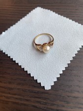 Goldring 585 perle gebraucht kaufen  Hamburg