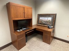 Shaped desk hutch for sale  Houston