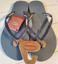 Sandálias chinelo HAVAIANAS cinza slim GLITTER II feminina 9-10 EUA tamanho 41-42 nova com etiquetas comprar usado  Enviando para Brazil