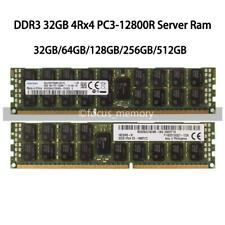 Lote de memoria de servidor 32GB/64GB/128/256GB/512GB 4Rx4 PC3-12800R DDR3-1600MHZ ECC REG segunda mano  Embacar hacia Mexico