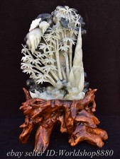 Estátua de pássaro de bambu esculpida à mão chinesa de jade natural Dushan 19" comprar usado  Enviando para Brazil