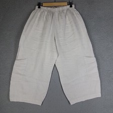 Calça feminina Bryn Walker de linho perna larga cano carga média Lagenlook cropped comprar usado  Enviando para Brazil