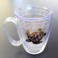 Vintage Usado Tervis 16 oz. Caneca com remendo de tartaruga marinha em parede dupla transparente comprar usado  Enviando para Brazil