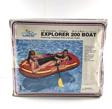 1997 Intex Explorer 200 barco vermelho vintage 3 câmaras de ar piso inflável comprar usado  Enviando para Brazil