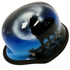 Capacete de motociclista masculino estilo alemão vintage pintado sob medida Howling Lone Wolf comprar usado  Enviando para Brazil