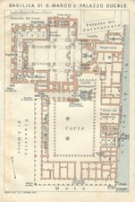 Używany, Carta geografica antica VENEZIA Mappa San Marco TCI 1920 Antique map Venice na sprzedaż  Wysyłka do Poland