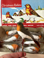 Vintage christmas robin for sale  LEEK