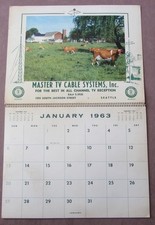 Vintage 1963 calendar for sale  Clinton