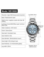 Watchdives wd16500 39mm gebraucht kaufen  Rheinbach