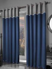 Silver navy curtains for sale  LONDON