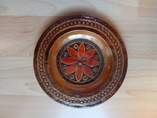 Drewniany talerz z PRLU Cepelia - średnica 14 cm na sprzedaż  PL