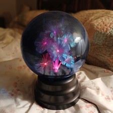 Abajur de mesa globo luz flor fibra óptica, usado comprar usado  Enviando para Brazil