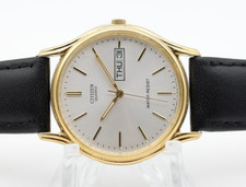 RELÓGIO DE PULSO CITIZEN QUARTZ, 34mm 17mm LUG P-6100-N17510-KA RUNS (GS) comprar usado  Enviando para Brazil