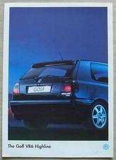 Folheto de vendas de carros Volkswagen VW Golf VR6 HIGHLINE maio de 1995 comprar usado  Enviando para Brazil