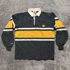Camisa polo masculina vintage bárbara rugby XL preta amarela peso pesado Preppy comprar usado  Enviando para Brazil