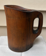 Jarra Noggin de madera en bruto primitiva del siglo XIX - Utensilios de cocina antiguos segunda mano  Embacar hacia Mexico